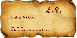 Luka Viktor névjegykártya